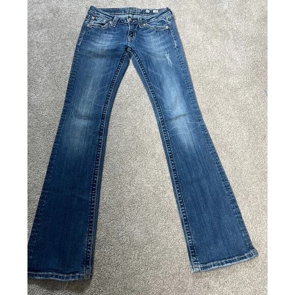 Miss Me Jeans Womens Size 27 JW5320B Boot Medium Blue Denim Casual Pants - Picture 1 of 13